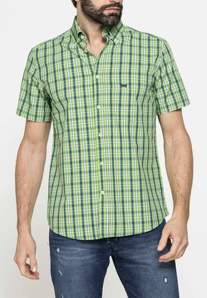 Carrera Jeans PATTERNED SHIRT SHORT SLEEVE - Camicia - verde blu bianco a scacchi