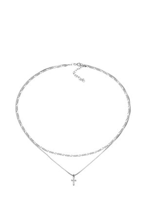 LAYER CROSS FILIGREE - Náhrdelník - silberfarben