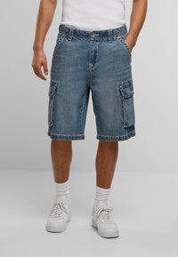 True Religion BIG VINNY - Džinsiniai šortai - medium washed blue