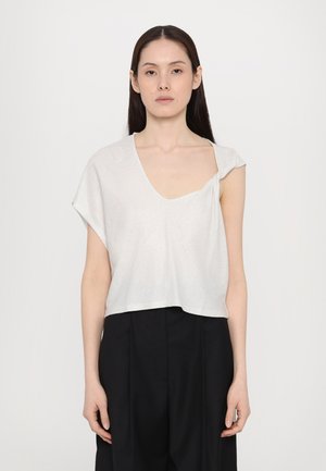 MARRY - Camiseta estampada - silver/white