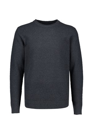 Lindbergh, LINDBERGH STRUCTURE O-NECK KNIT L/S - Neule - charcoal