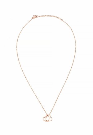 DOUBLE HEART - Náhrdelník - rose gold-coloured