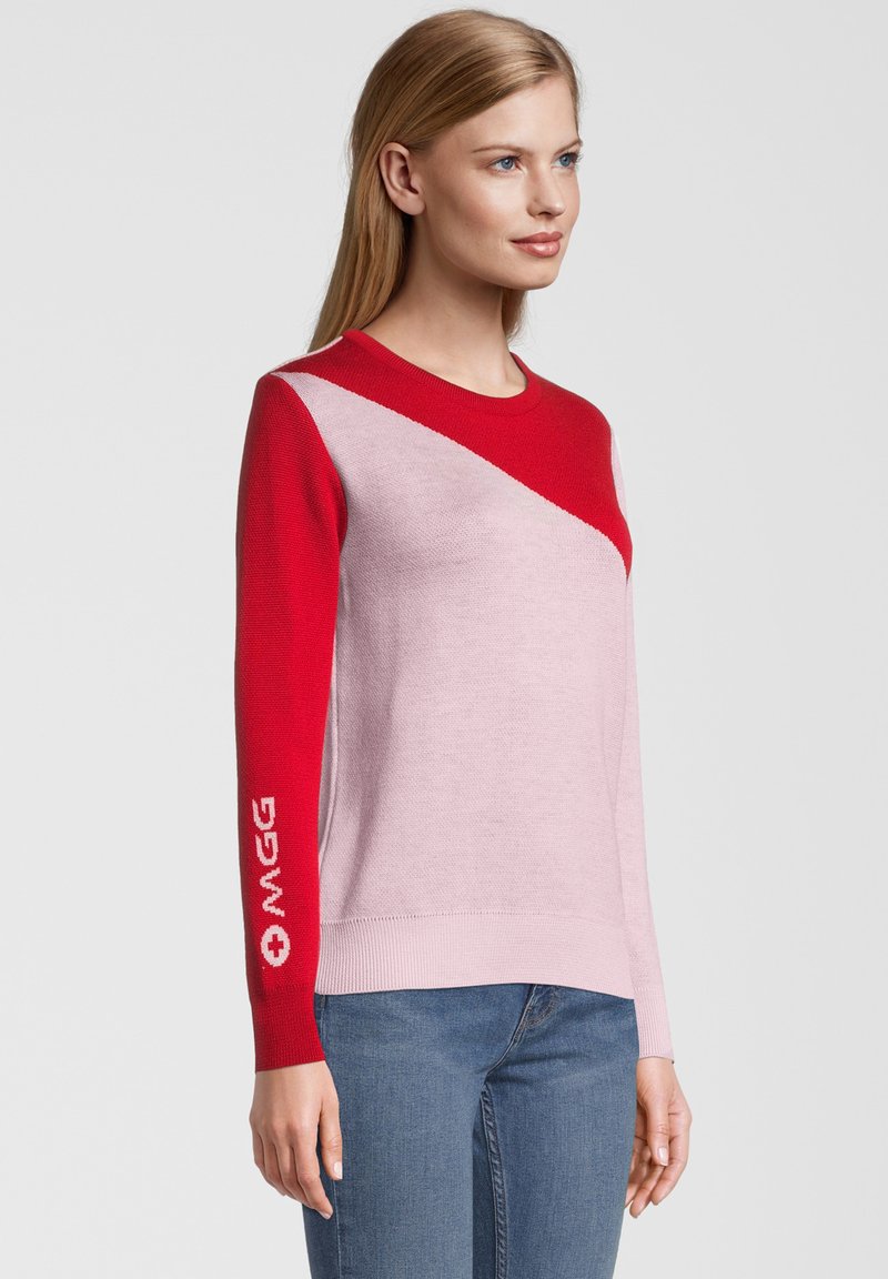 Damen Strickjacken | MGG Strickpullover pink/rot/pink - AZ47854 Damen Strickjacken | MGG Strickpullover pink/rot/pink - AZ47854