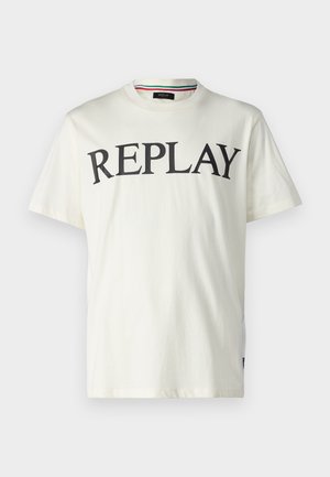 Replay Camiseta estampada - natural white