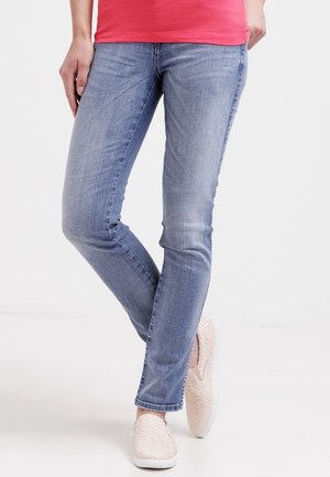 Straight leg jeans - bleached denim