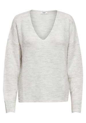 JDY ELANORA V-NECK - Strickpullover - cloud dancer