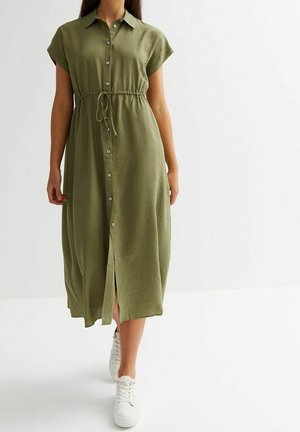 Košilové šaty - khaki