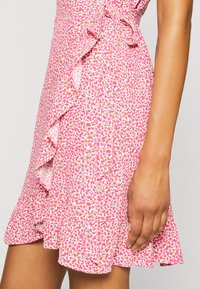 VILA VIFINI WRAP SHORT DRESS - Kasdienė suknelė - pink yarrow