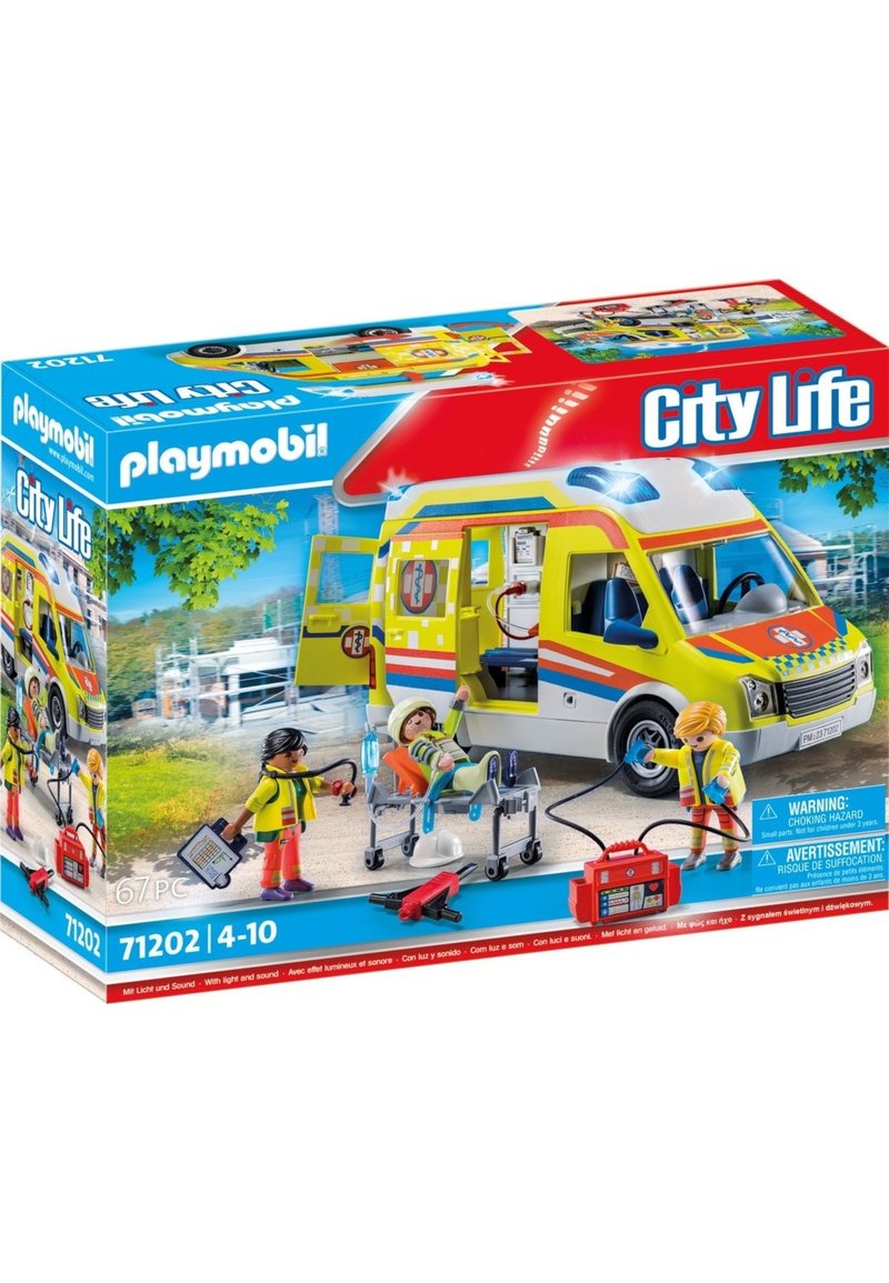 Playmobil CITY LIFE AMBULANCE MET LICHT EN GELUID 71202 - Toy car - multi coloured