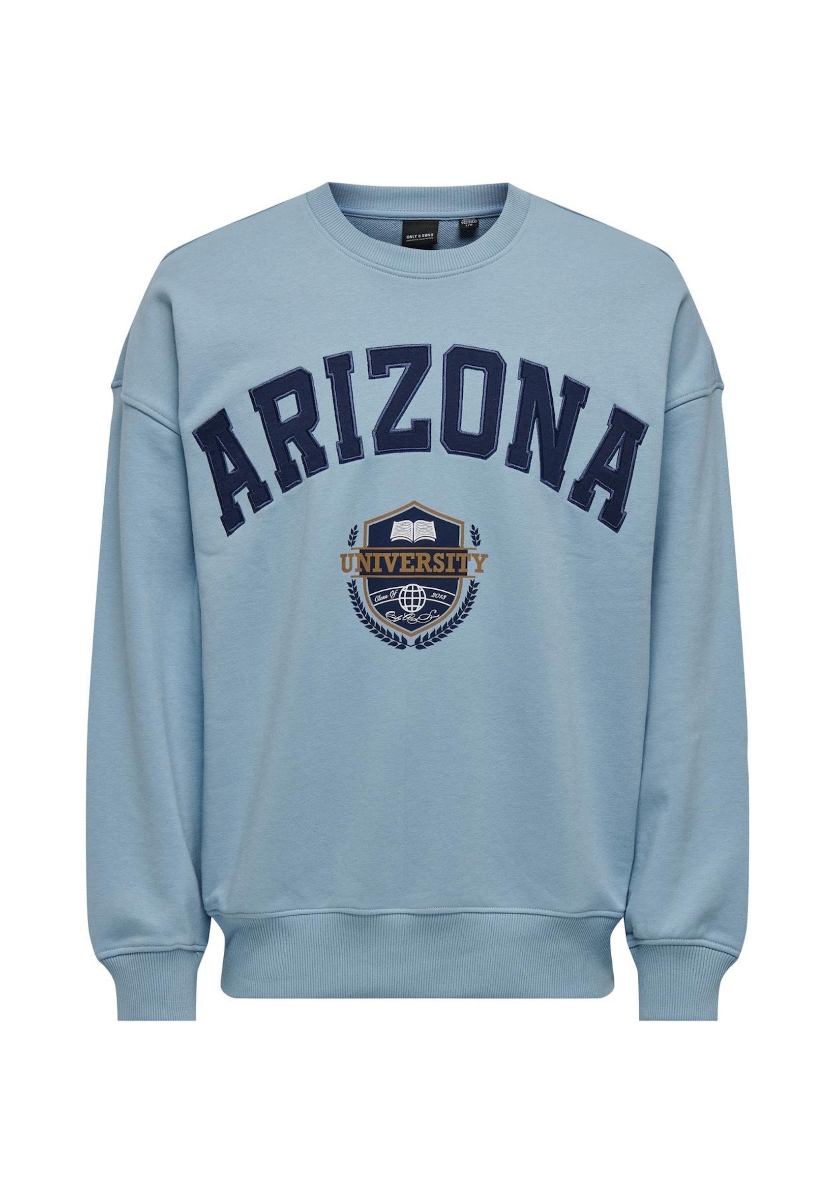 Only Sons LAW LIFE VINTAGE Sweatshirt hellblau