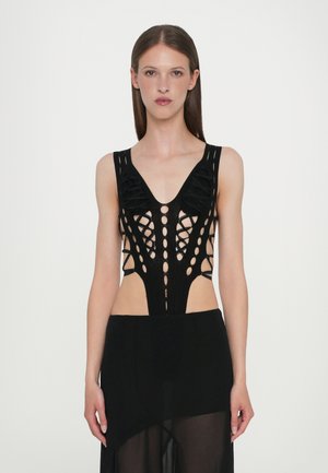 SHIBARI OPEN SIDE LEOTARD - Top - black