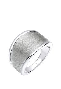 Silberring mit einer strukturierten Mittelband umgeben von glatten, polierten Kanten. Mit "925" gekennzeichnet, was auf die Qualität von Sterlingsilber hinweist.