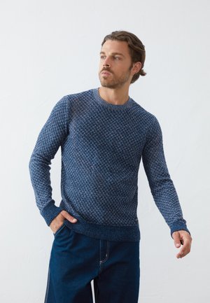 Jumper - mottled dark blue