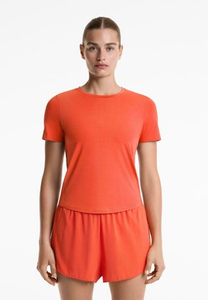 SHORT-SLEEVED TECHNICAL - T-shirt basic - mottled orange