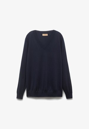 Falconeri ULTRAFINE V-NECK - Trui - Blue