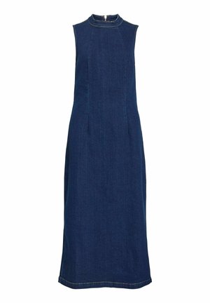 VILA, JEANSKLEID VIWIONA MIDI - Jeanskleid - dark blue denim
