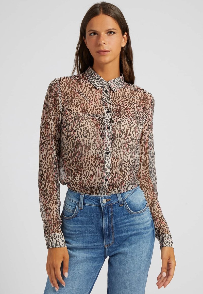 Guess Buttondown blouse gemustert multicolor/multicoloured Zalando.ie