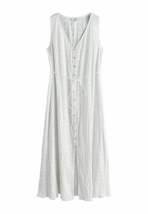 BUTTON THROUGH TIE WAIST SLEEVELESS - Maxikleid - white