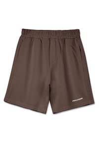 LOGO - Šortky - washed cozy brown/white gum