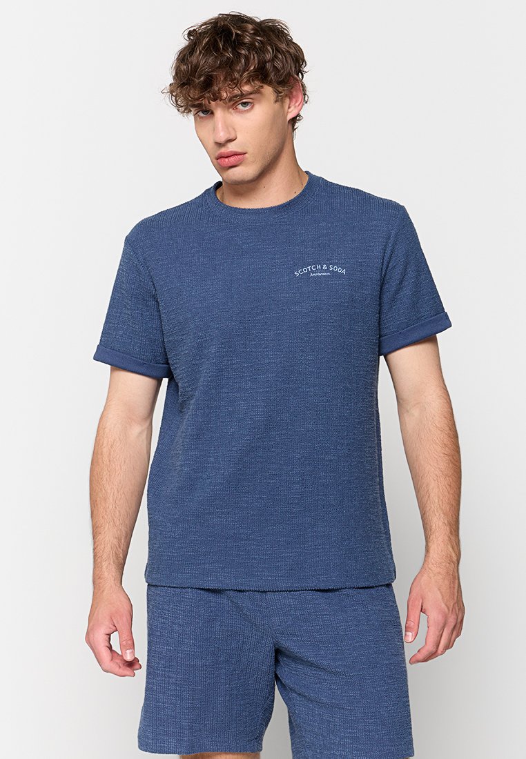 Scotch & Soda T-shirt basic blauwgrijs