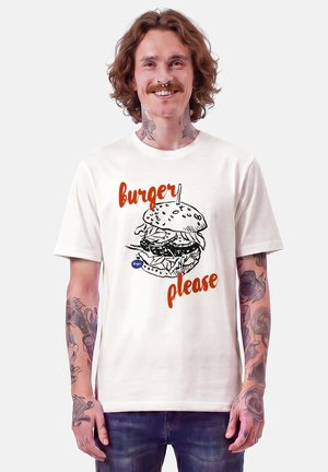 watapparel, BURGER PLEASE UNISEX - T-shirt imprimé - off white
