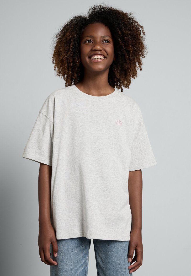 New Balance SMALL LOGO - Βασικό μπλουζάκι - ash heather