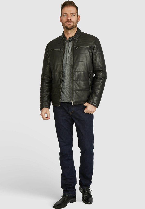 BUBOSLEY - Lederjacke - schwarz