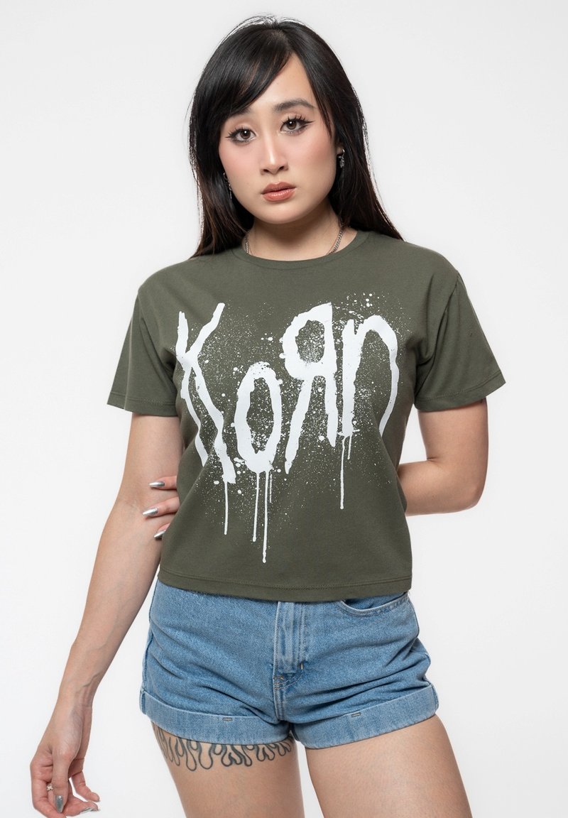 Paradiso Clothing KORN STILL A FREAK - Print T-shirt - green