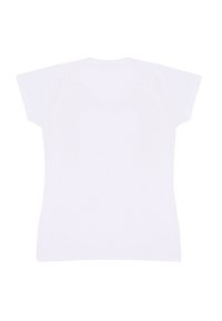 Kortærmet, hvid t-shirt lavet af bomuld. Har en rund halsudskæring og en klassisk pasform. Glat tekstur uden grafik eller mønstre.