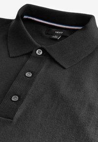 Next SHORT SLEEVE - REGULAR FIT - Bluză polo - black
