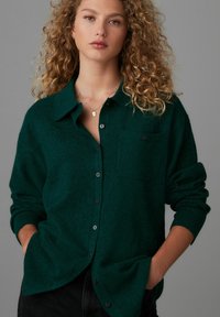 Next SMART COLLAR BUTTON THROUGH LONGLINE  - Cardigan - green