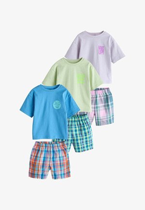 Next, 3 PACK SET - Pyjama - blue green purple check