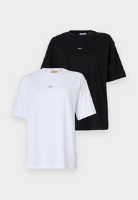 JXANDREA LOOSE LOGO TEE 2 PACK - Paprasti marškinėliai - black/white
