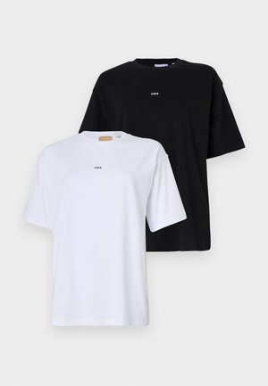 JXANDREA LOOSE LOGO TEE 2 PACK - Basic T-shirt - black/white