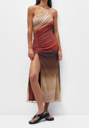 PULL&BEAR, Robe longue - brown