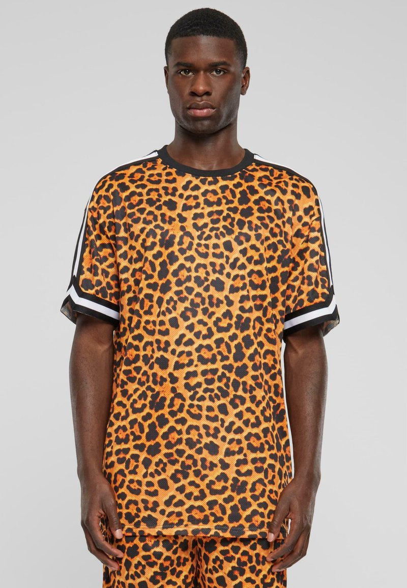 Urban Classics Camiseta estampada - orangeleopard