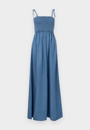 ONLY ONLCHARIS LIFE SMOCK MAXI DRESS - Spijkerjurk - medium blue denim