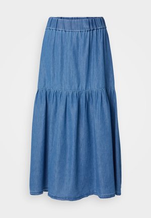 ONLY Petite ONLPIA BEA LONG SKIRT - Áčková sukně - medium blue denim