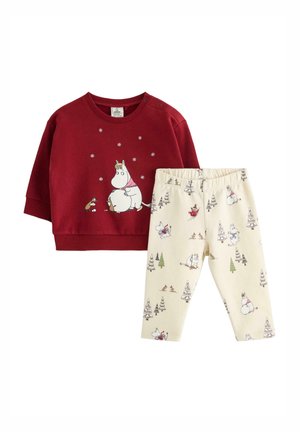 SET - Sweatshirt - dark dusty red