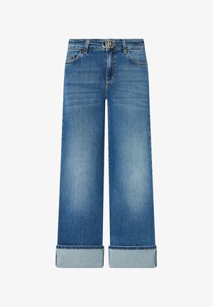 LIU JO, LIU JO HIGH-WAISTED FLARE JEANS - Τζιν καμπάνα - blue