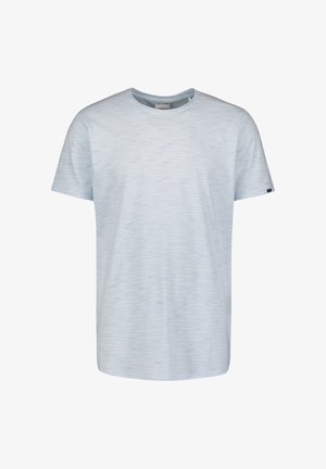NO EXCESS, STRIPED WITH ROUND NECK - T-Shirt print - sky
