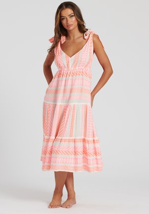 South Beach JACQUARD TIE SHOULDER - Jurk - pink