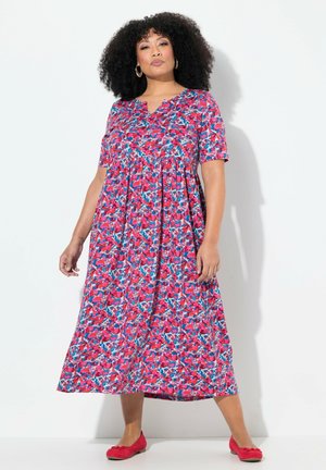 Ulla Popken TINY FLORAL EMPIRE - Jurk - marine