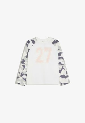 Bershka, CAMOUFLAGE PRINT RAGLAN LONG SLEEVE - T-SHIRT - T-shirt à manches longues - grey
