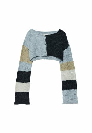 FELTED STRIPED  - Cardigan - dark grey