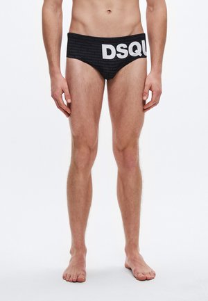 SUNSET CHASER LOGO SWIM BRIEF - Ujumispüksid - black/white