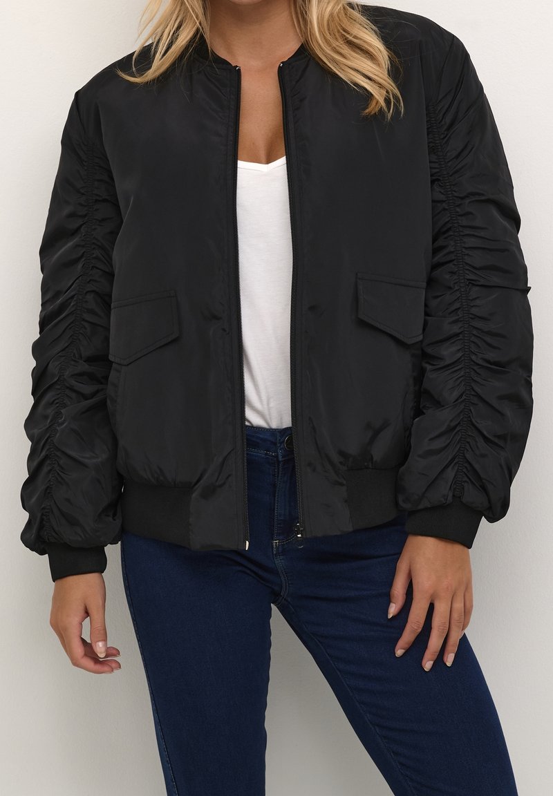 Kaffe Giubbotto Bomber - mottled black