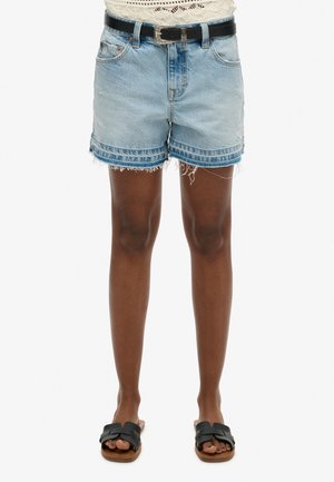 Superdry MID RISE CUT OFF - Jeans Shorts - azure pale blue