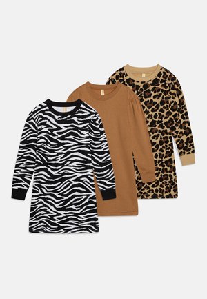 3 PACK - Day dress - dark brown/brown/black