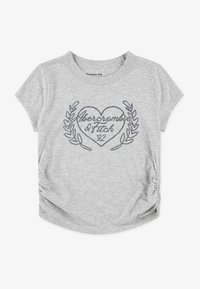 Abercrombie & Fitch LAUREL HEART BABY TEE - Print T-shirt - light grey heather